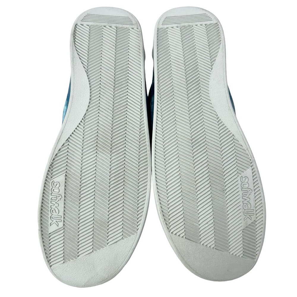 NWOT SoftWalk Maya Snakeskin Print Waterproof Slip-On Sneaker in Blue Waves 8.5 - Picture 12 of 16